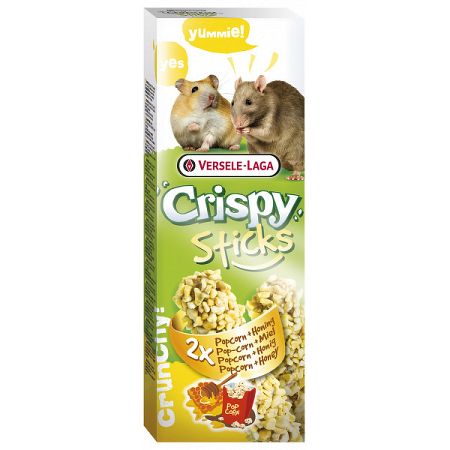 Tyčinky VERSELE-LAGA Crispy Popcorn, med pre škrečky a potkany 110g