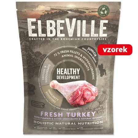 VZORKA Elbeville Puppy & Junior Small Mini Fresh Turkey Healthy Development 100 g